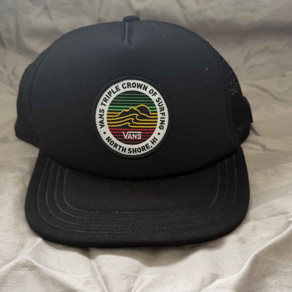 Vans Black Surfing Trucker Hat from Hawaii Surf Shop